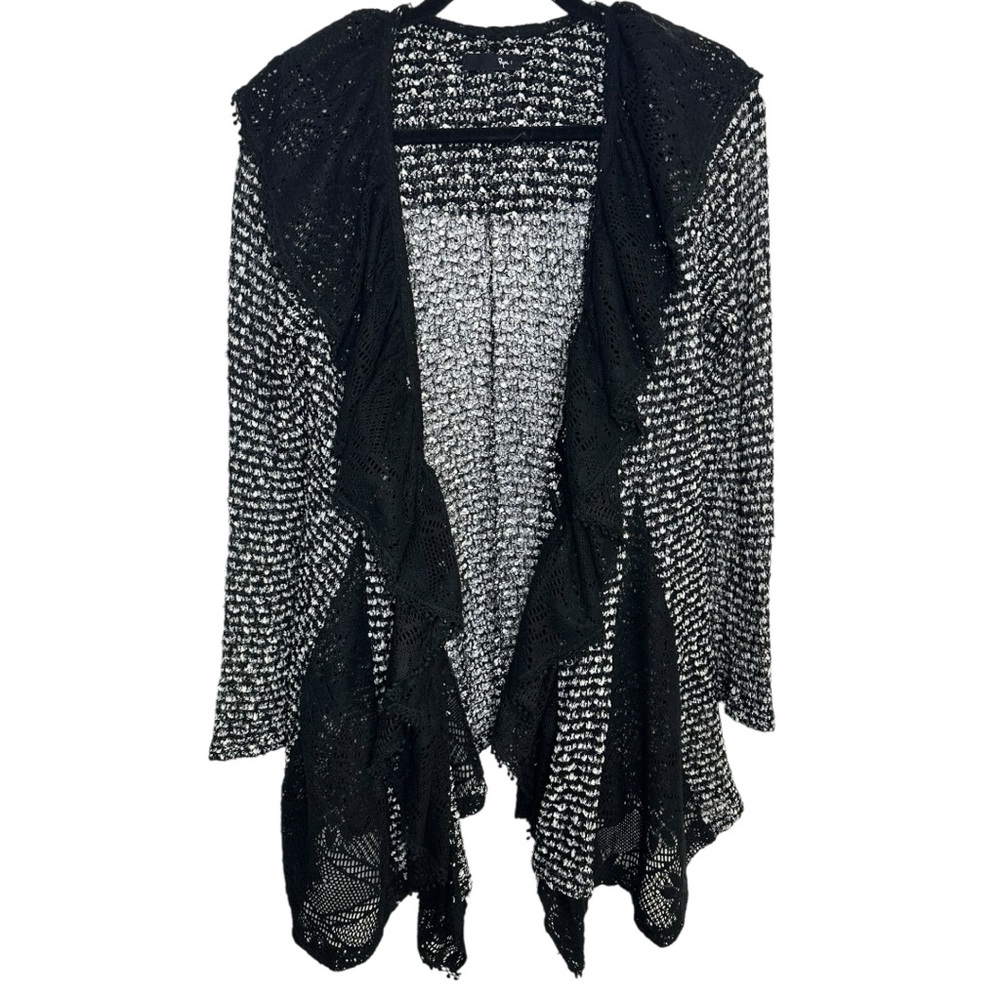 Ryu Anthropologie Cardigan Sweater Romantic Edwardian Witchy Gothic Ruffle‎ Sz S